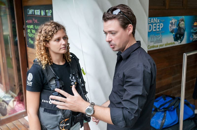 Marcel teaching the Diving Instructor course