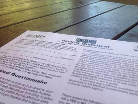 PADI Medical Statement