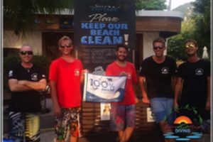 Project AWARE Coral Watch Dive during our MSDT Internship on Koh Tao