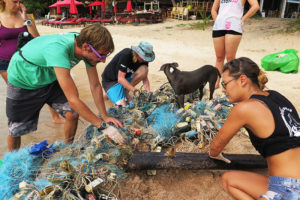 Eco Day Clean Up on Koh Tao with IDC and Divemaster Candidates